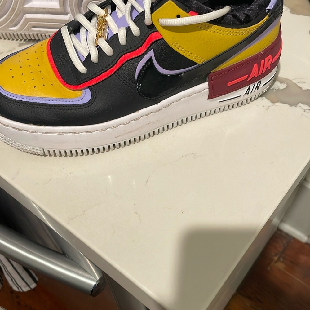 Nike Air Sneakers in Yellow, Black, and Red